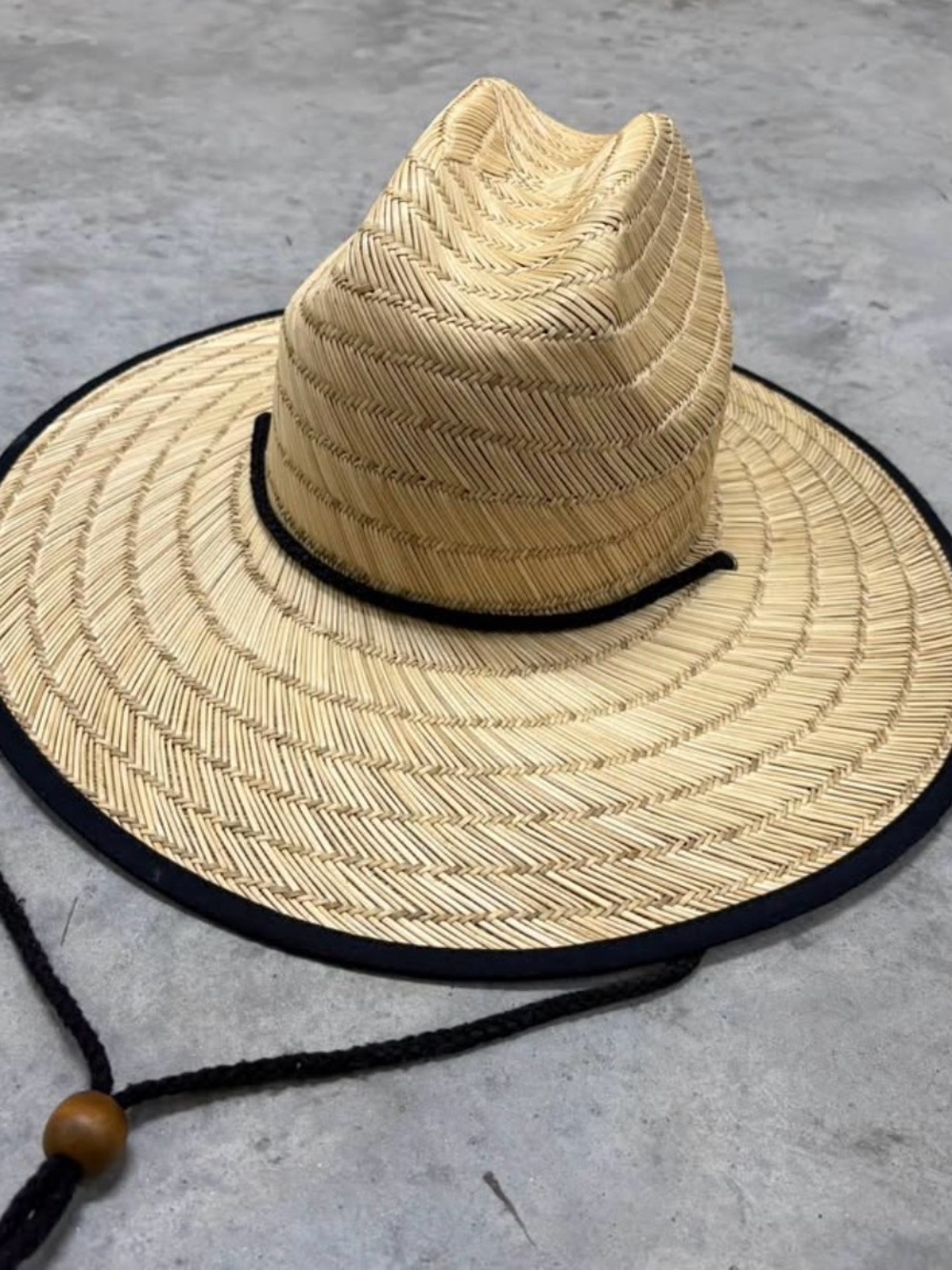 Infinity Headwear Natural Straw Beach Wide Brim Hat